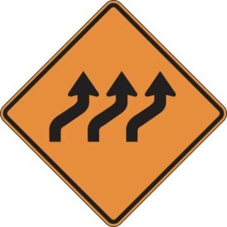 Accuform RIGID CONSTRUCT ION SIGN THREE LANE FRK363DP FRK363DP